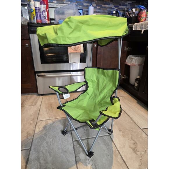 Ozark Trail Kids Canopy Chair with Safety Lock (125 lb. Capacity), Pink/Green - Picture 4 of 16